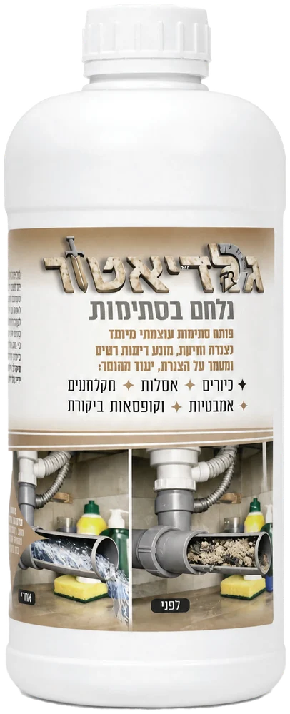 בקבוק גלדיאטור נלחם בסתימות, 1 ליטר